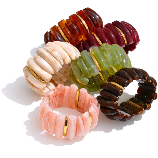 Amber Twist Stretch Bracelet
