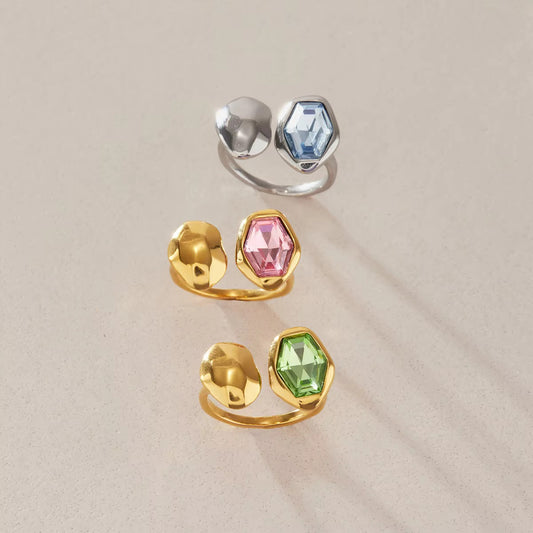 Molten Gem Open Ring
