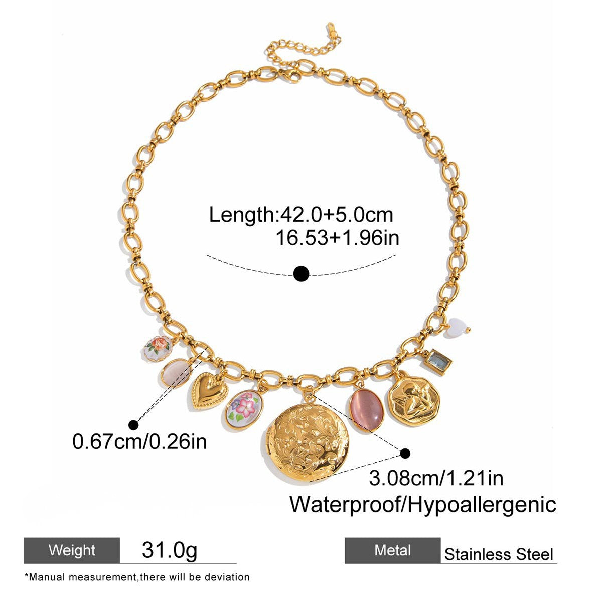 Vintage Charm Medallion Necklace