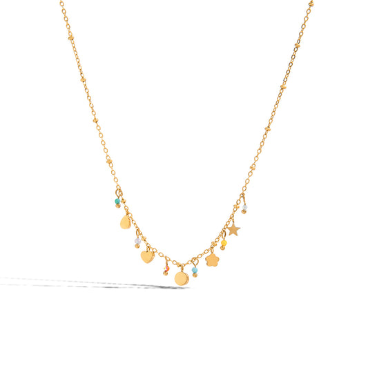 Mini Heart Charm Choker Necklace