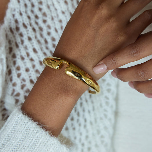 Chunky Sculpted Cuff Bracelet