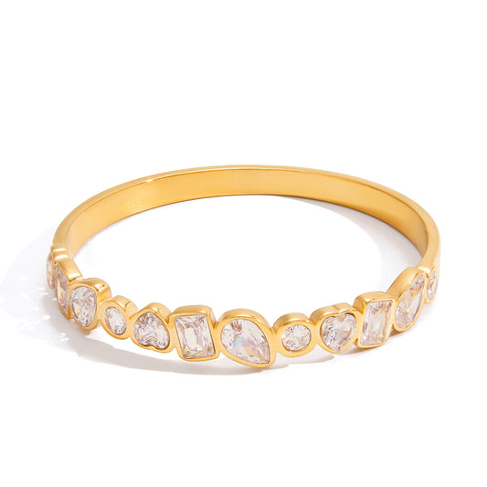 The Gilded Wave Bangle