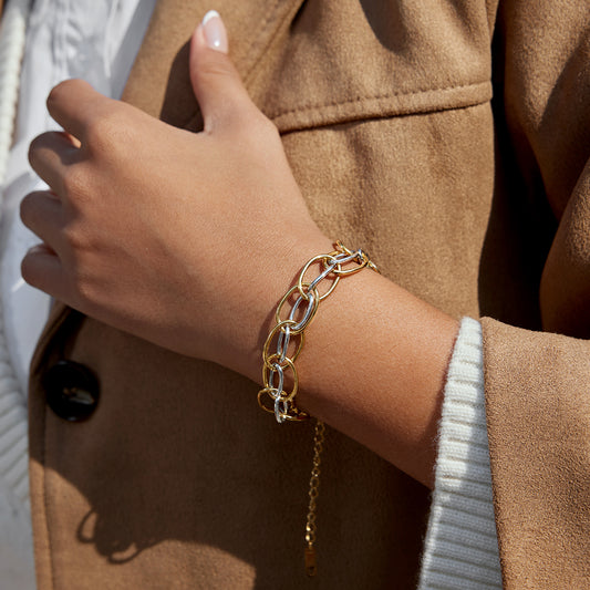 The Mixed Elements Interlocking Chain Bracelet