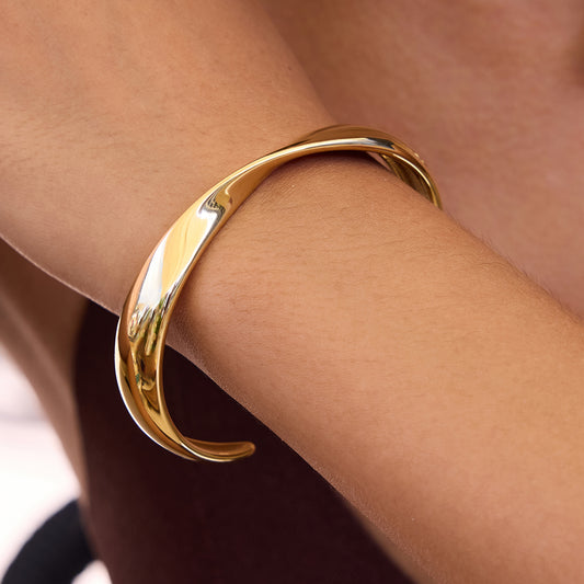Minimal Twist Cuff Bracelet