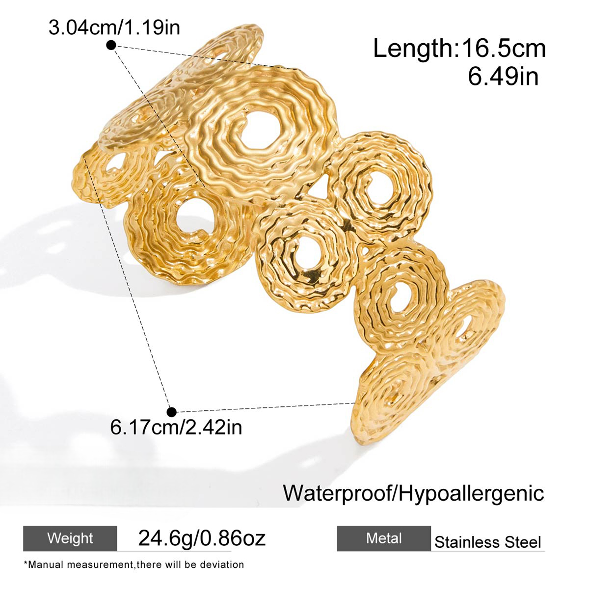 Sculptural Textured Cuff