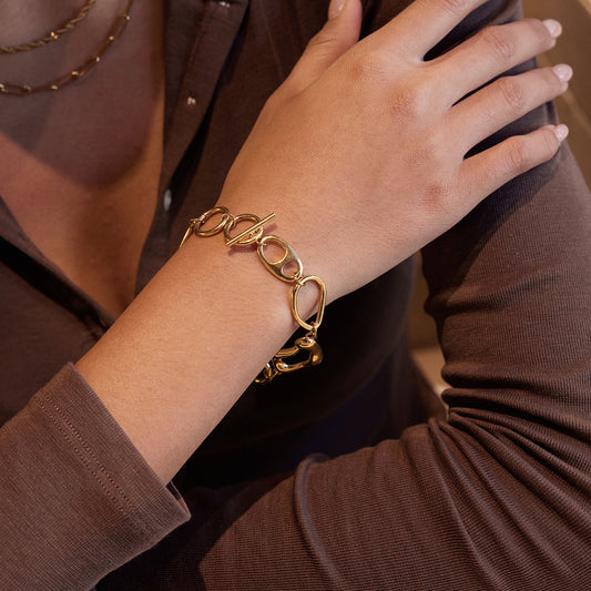 Abstract Geometric Toggle Bracelet