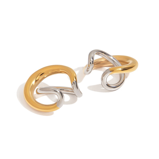 Gold & Silver Sculptural Ear Cuff
