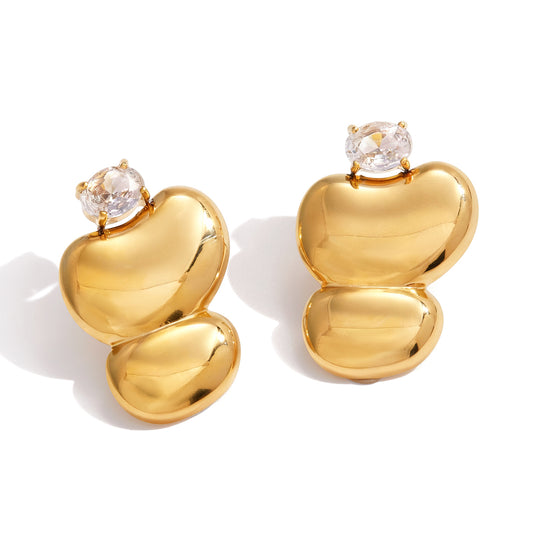 Liquid Gold "Cloud" Gemstone Earrings