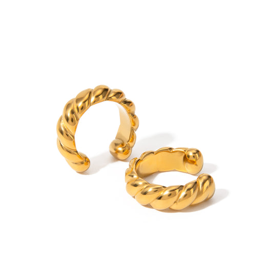 Chunky Twisted Gold Cuff