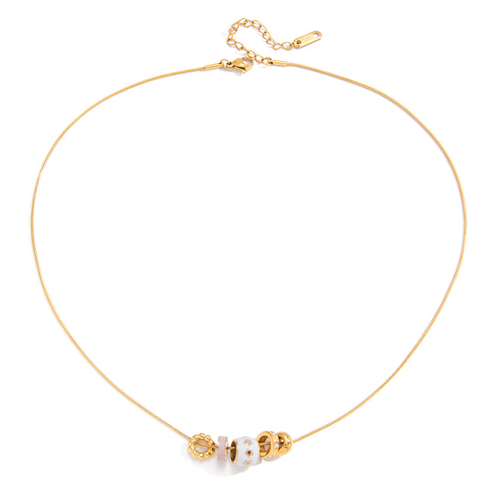 Gold Bead Detail Necklace