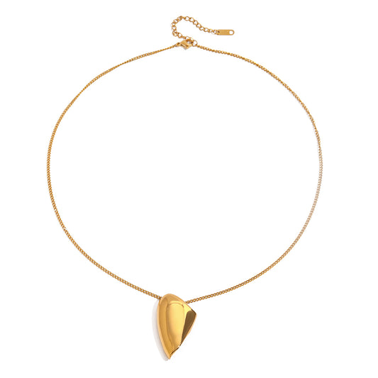 Gold Heart Pendant Necklace for Women