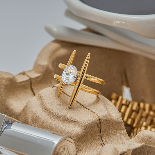 The Odyssey Oval Spike Ring