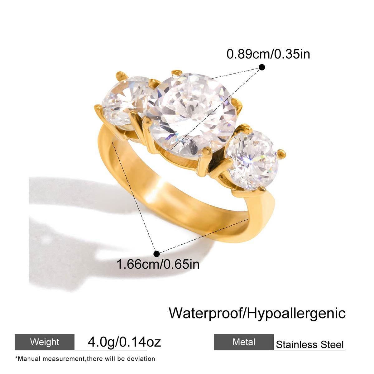 Three-Stone Classic Ring