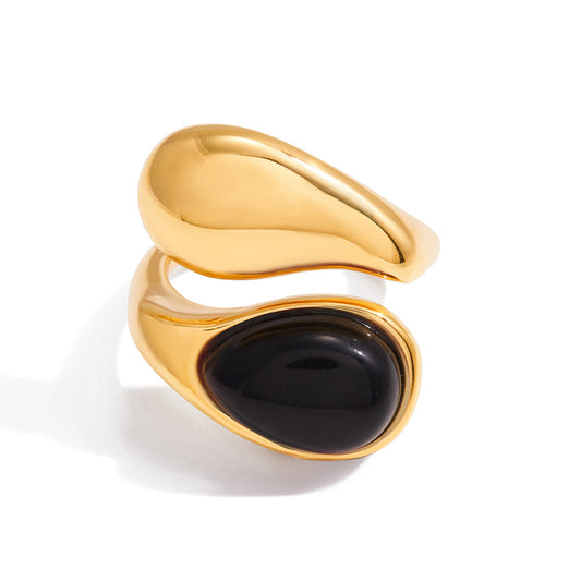 The Noir Eclipse Sculptural Ring