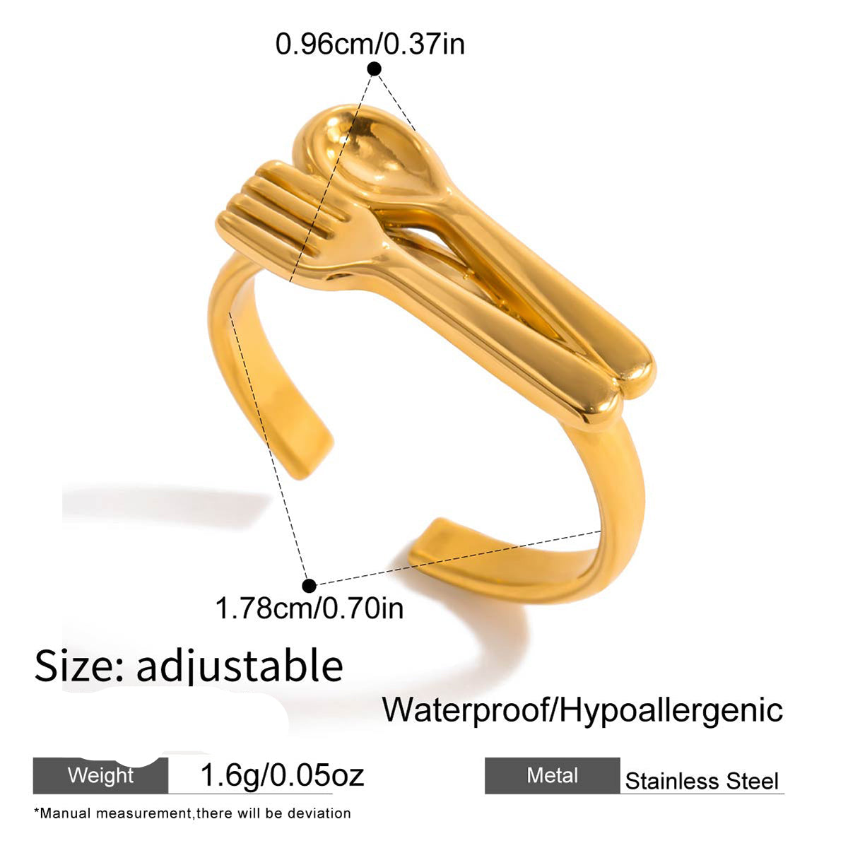 Spoon & Fork Adjustable Ring