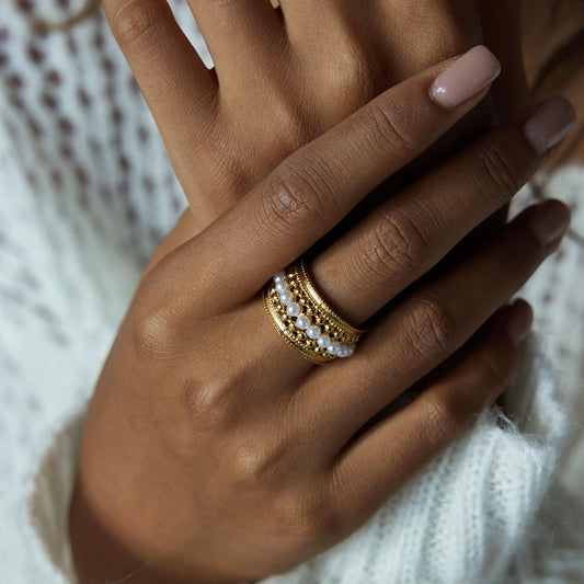 Vintage Pearl Band Ring