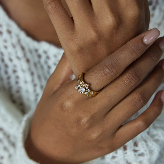 Cluster Crown Band Ring