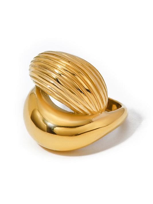 Sculpted Shell Dome Ring