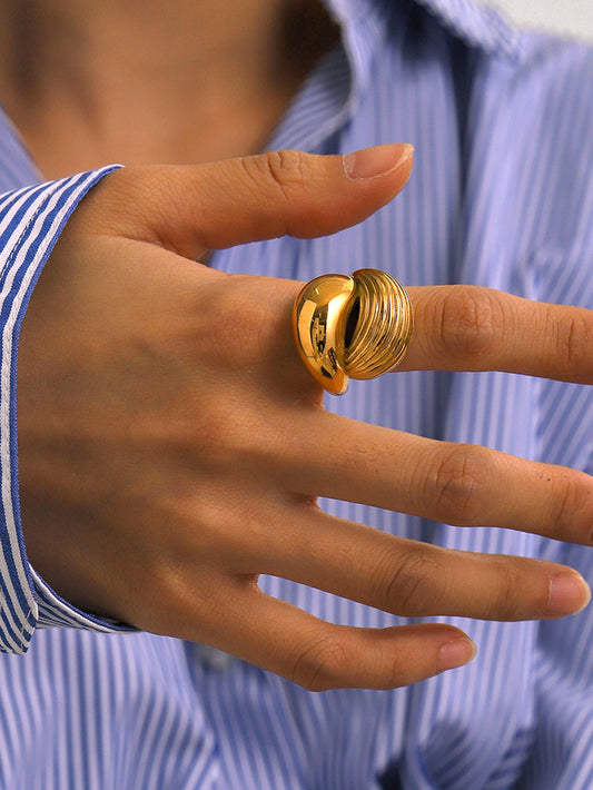 Sculpted Shell Dome Ring