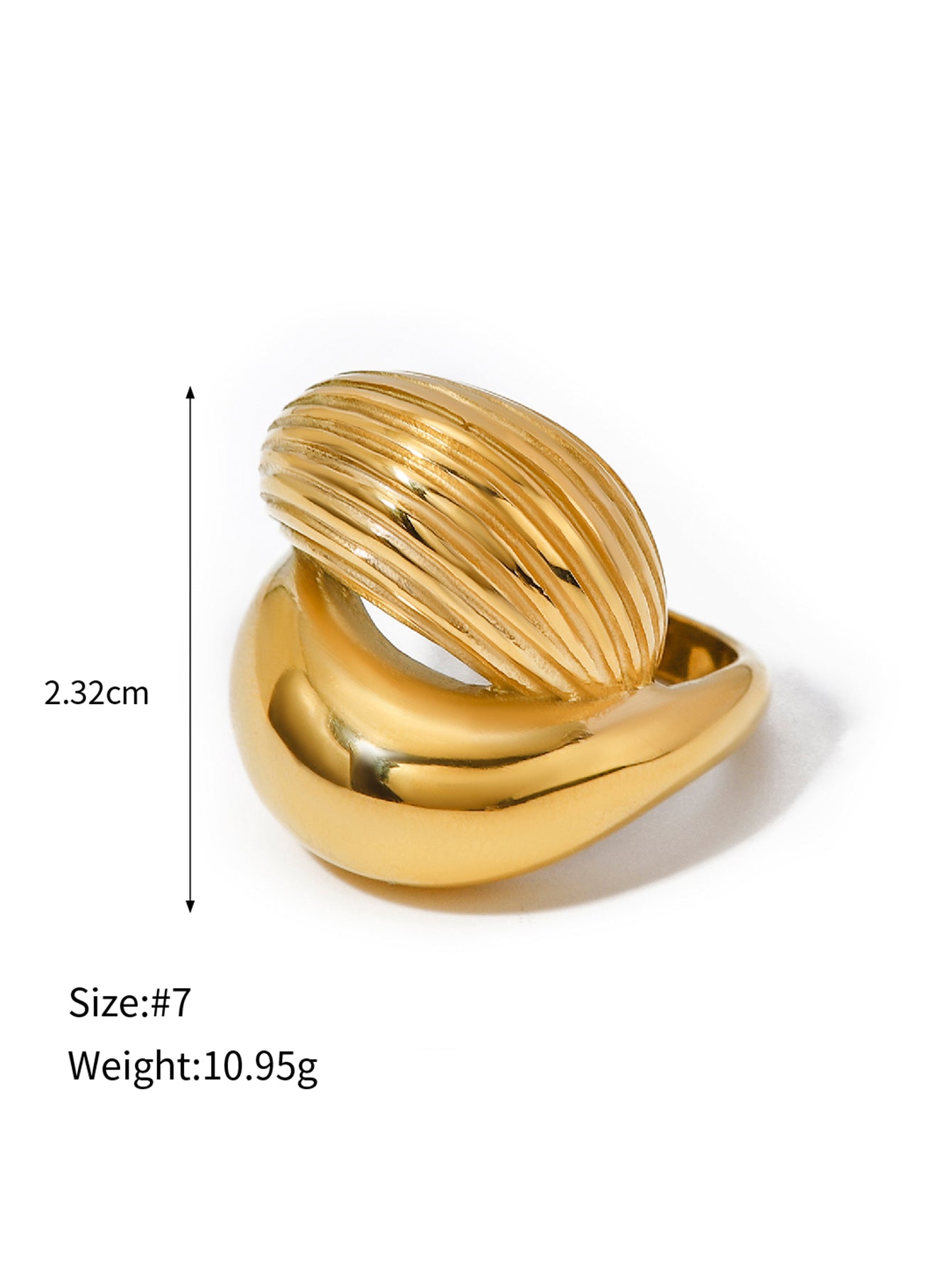 Sculpted Shell Dome Ring