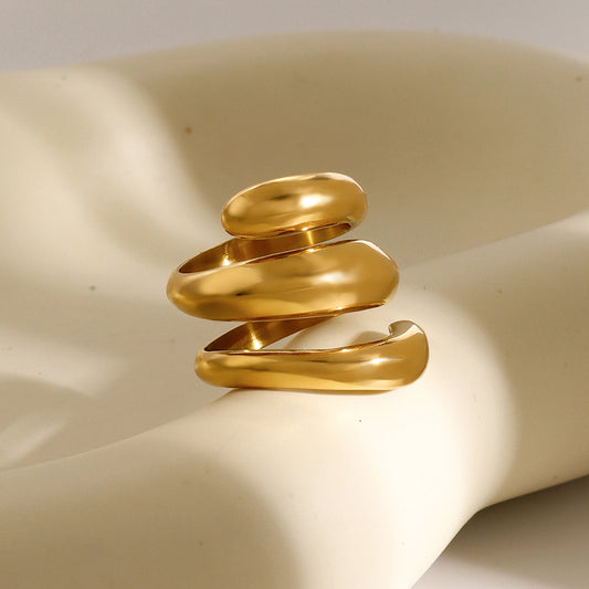 The Serpentine Liquid Coil Ring