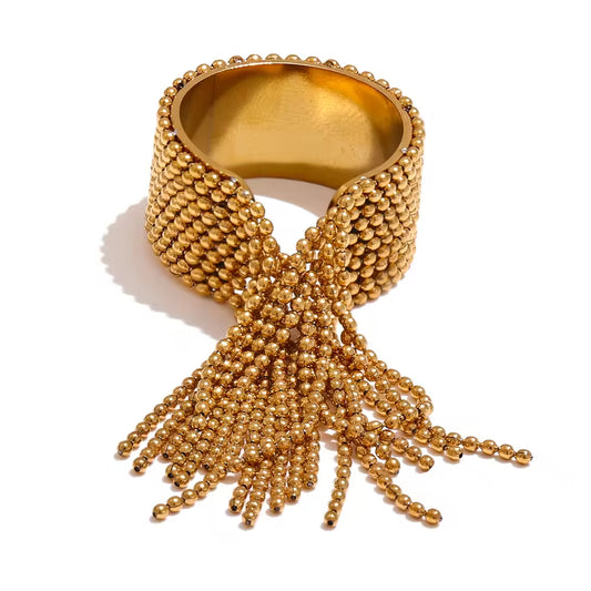 Beaded Fringe Statement Ring