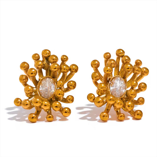 The Astra Burst Diamond-Cut Studs