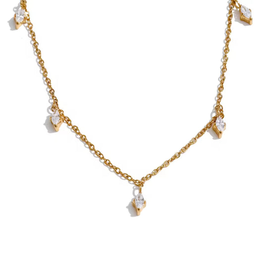 Marquise Crystal Dangle Necklace
