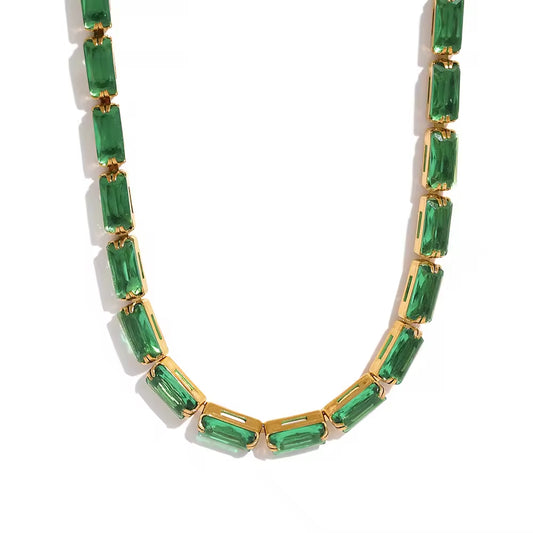 Cubic Zircon Baguette necklace