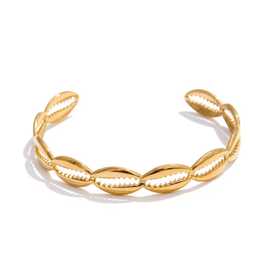 Golden Solis Cowrie Cuff