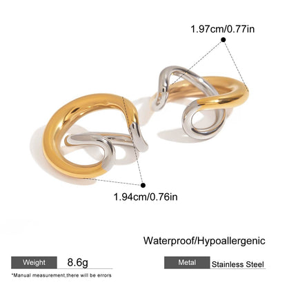 Gold & Silver Sculptural Ear Cuff