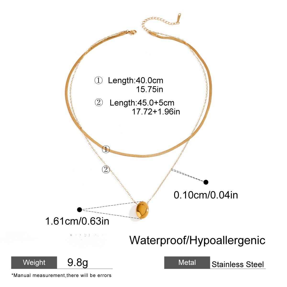 Minimal Gold Double Layer Necklace