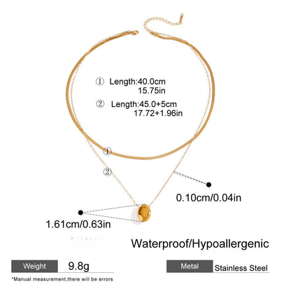Minimal Gold Double Layer Necklace