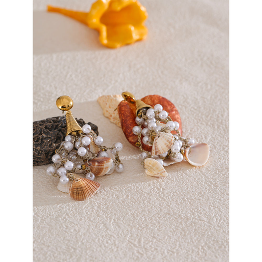 Pearls Natural Shell Earrings