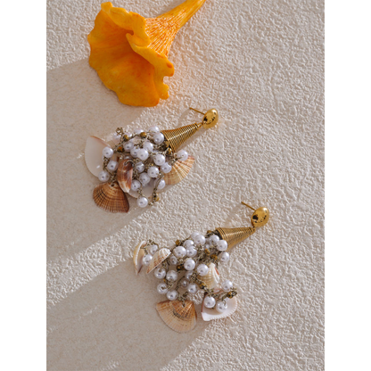Pearls Natural Shell Earrings