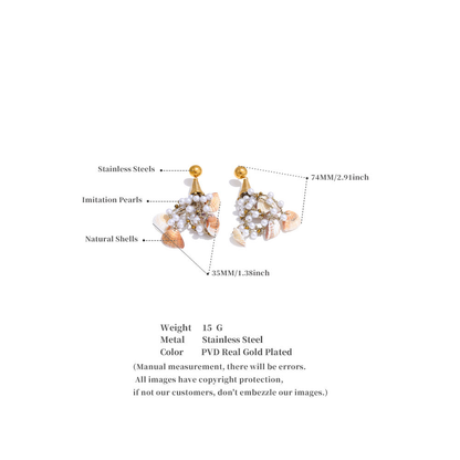 Pearls Natural Shell Earrings