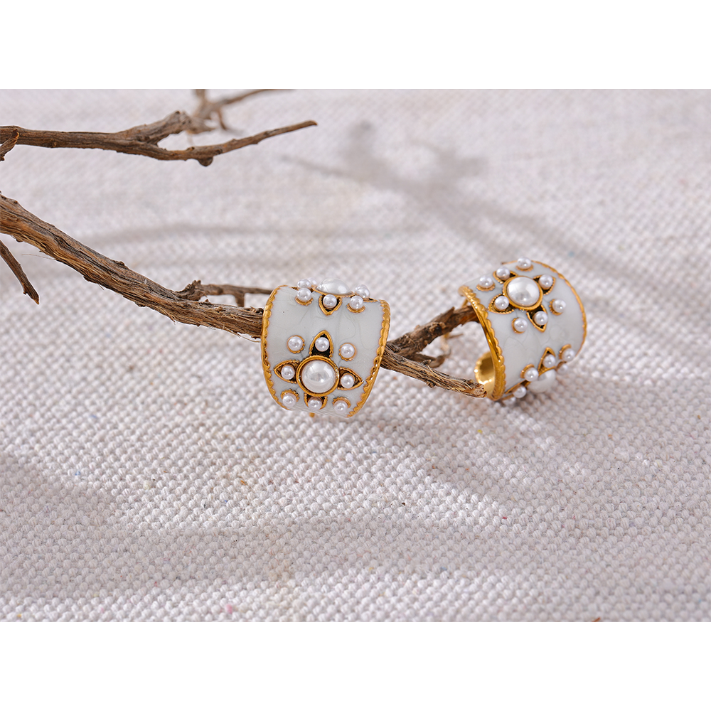 The Argent Petal Hoops