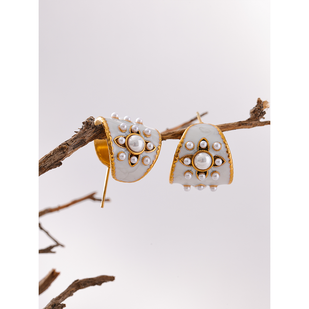 The Argent Petal Hoops