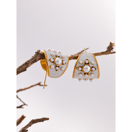The Argent Petal Hoops