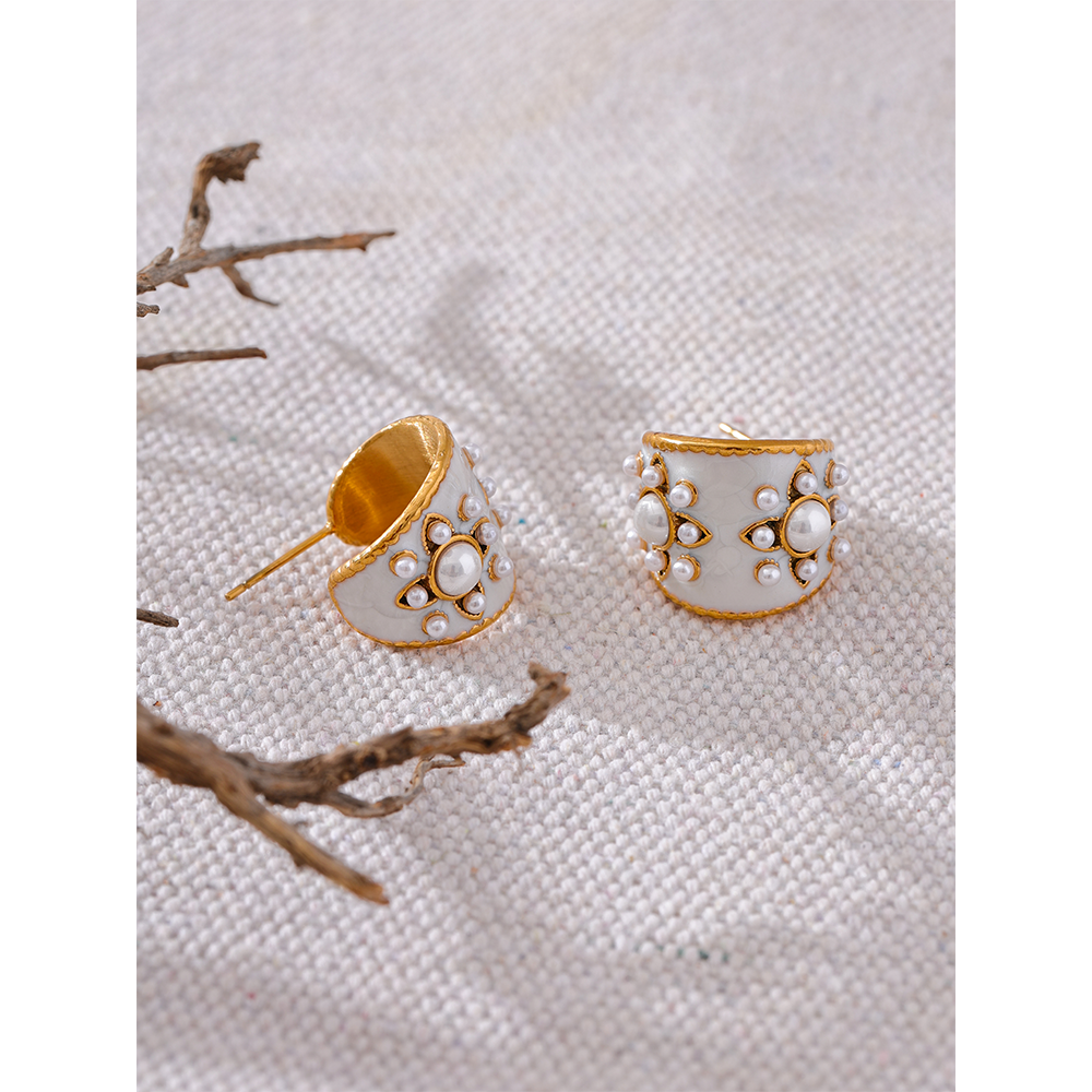 The Argent Petal Hoops
