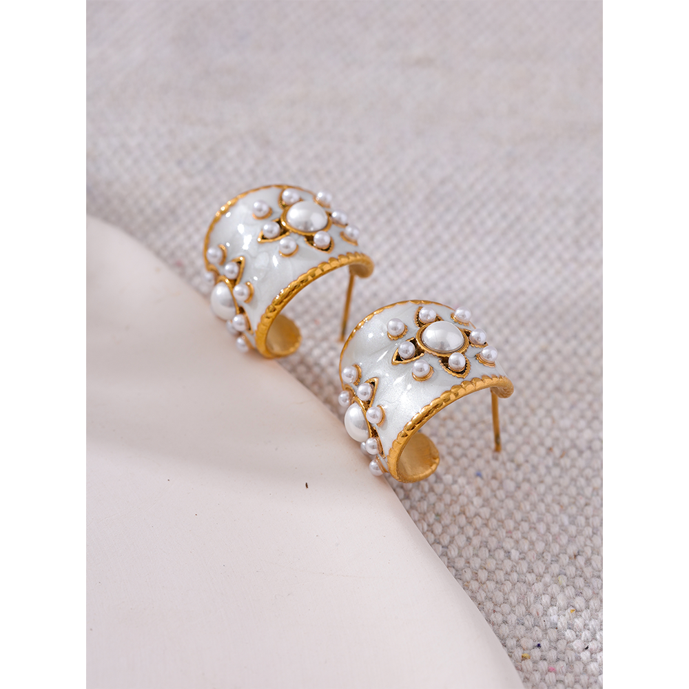 The Argent Petal Hoops