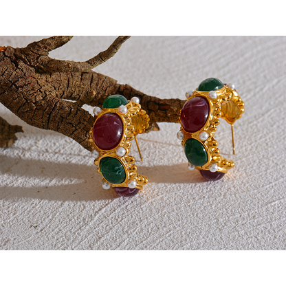 The Sterling Calla Hoops