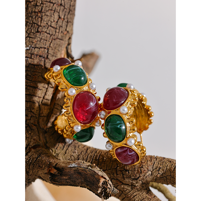 The Sterling Calla Hoops