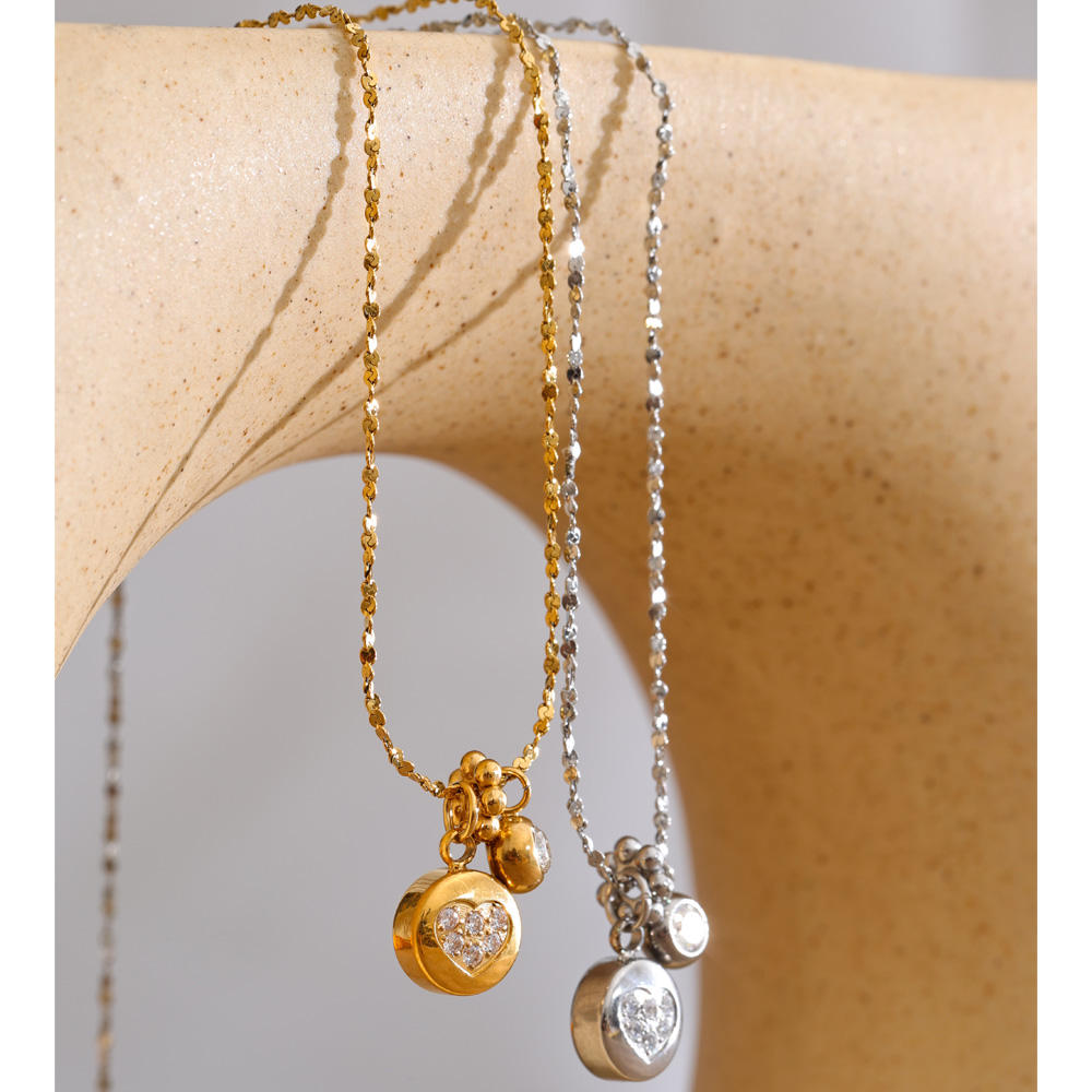 Celeste Heart Charm Necklace