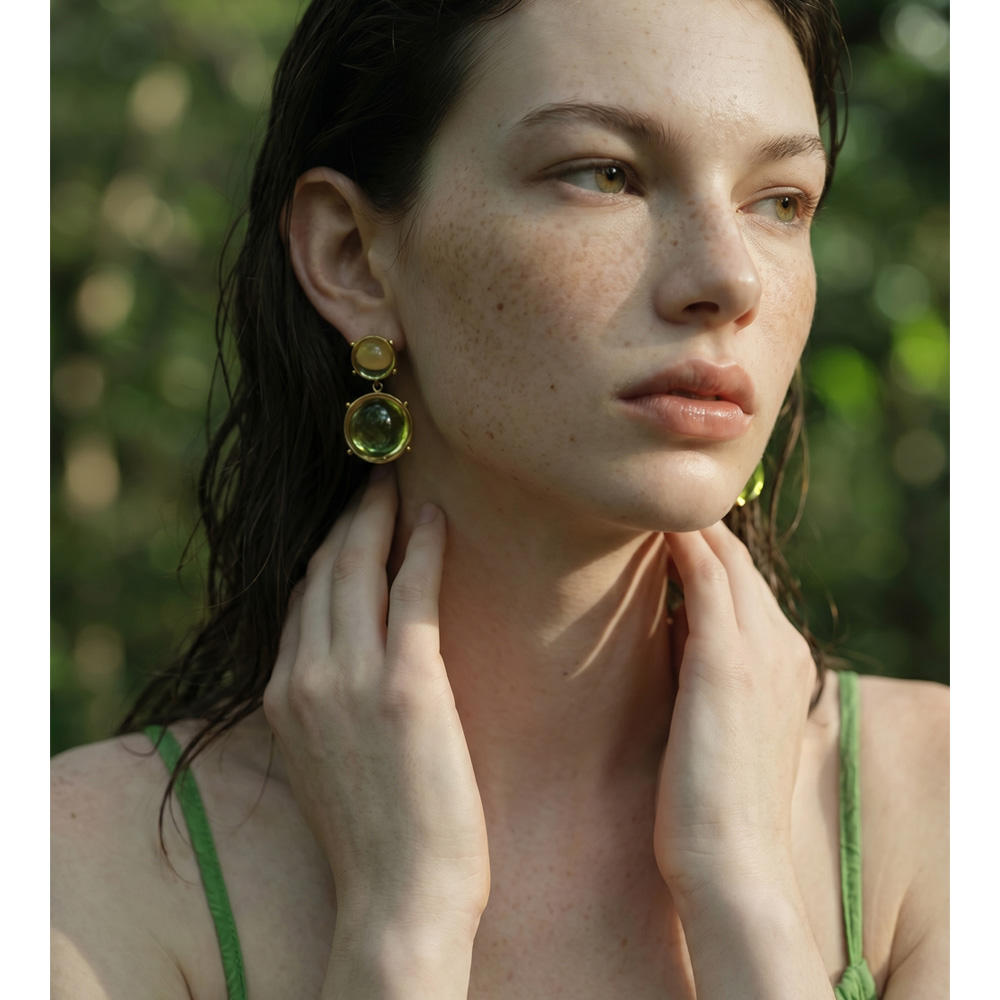 Amber Glow Drop Earrings