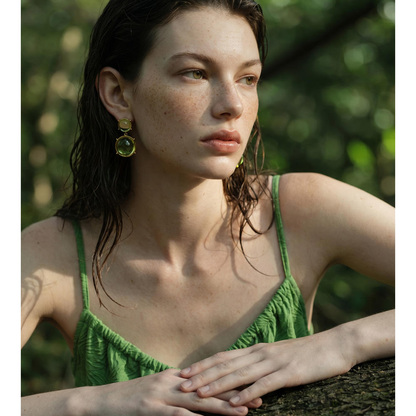 Amber Glow Drop Earrings