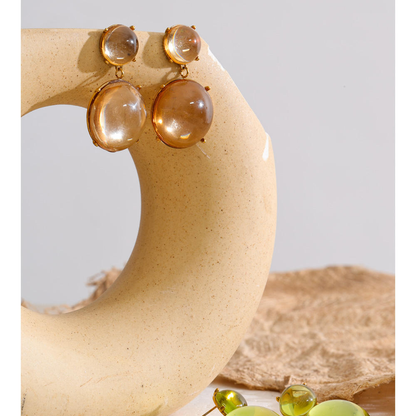 Amber Glow Drop Earrings