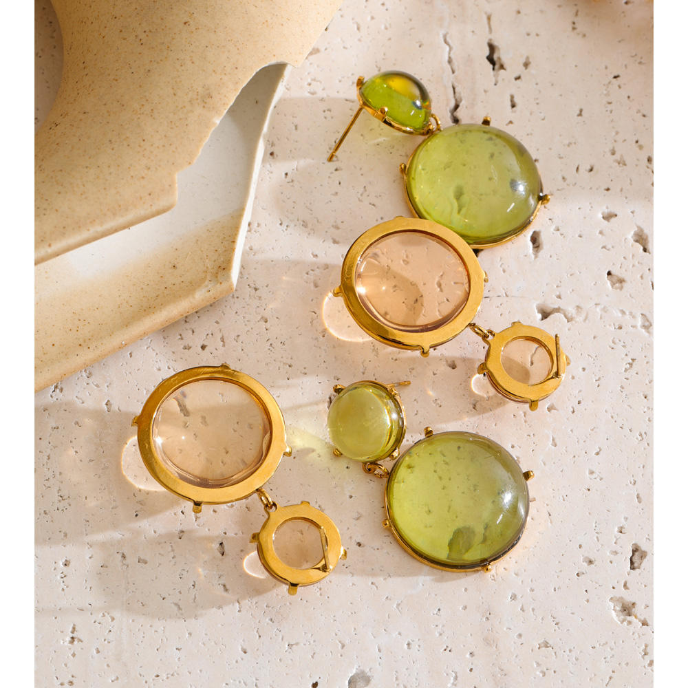Amber Glow Drop Earrings