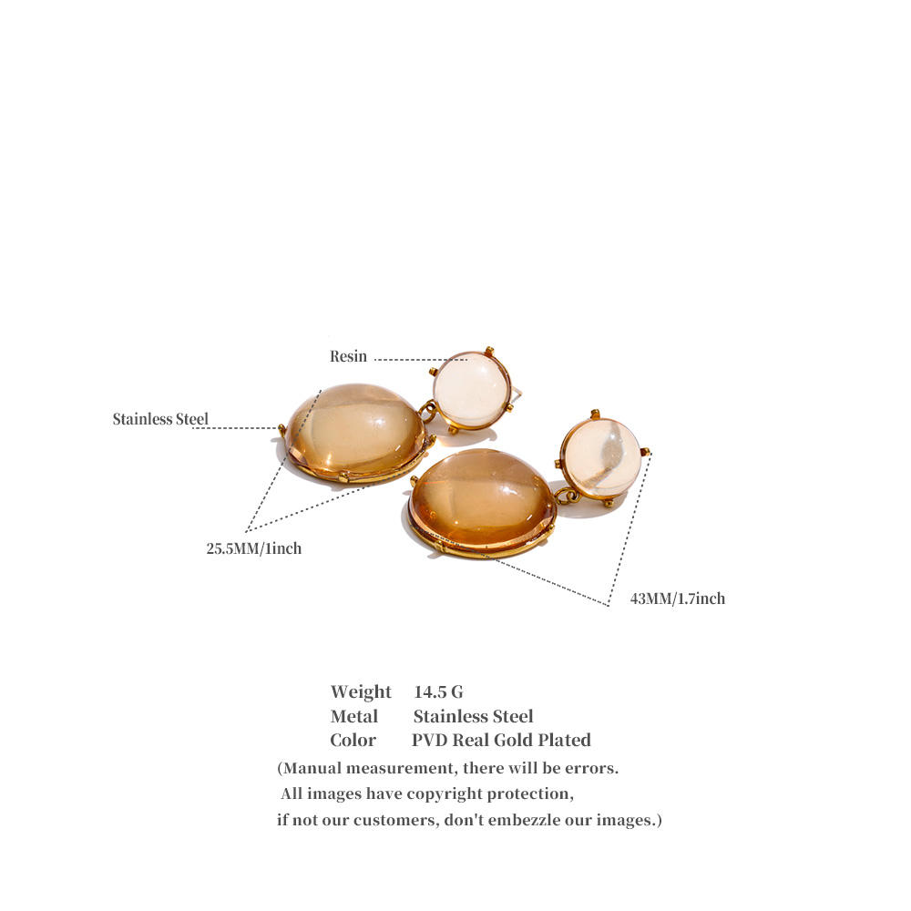 Amber Glow Drop Earrings