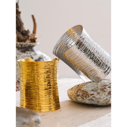 Auric Texture Statement Cuff – Gold